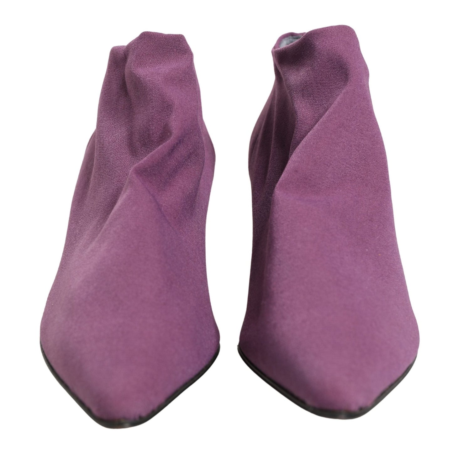 Dolce & Gabbana Shoes Purple Suede Ankle Boots Shoes