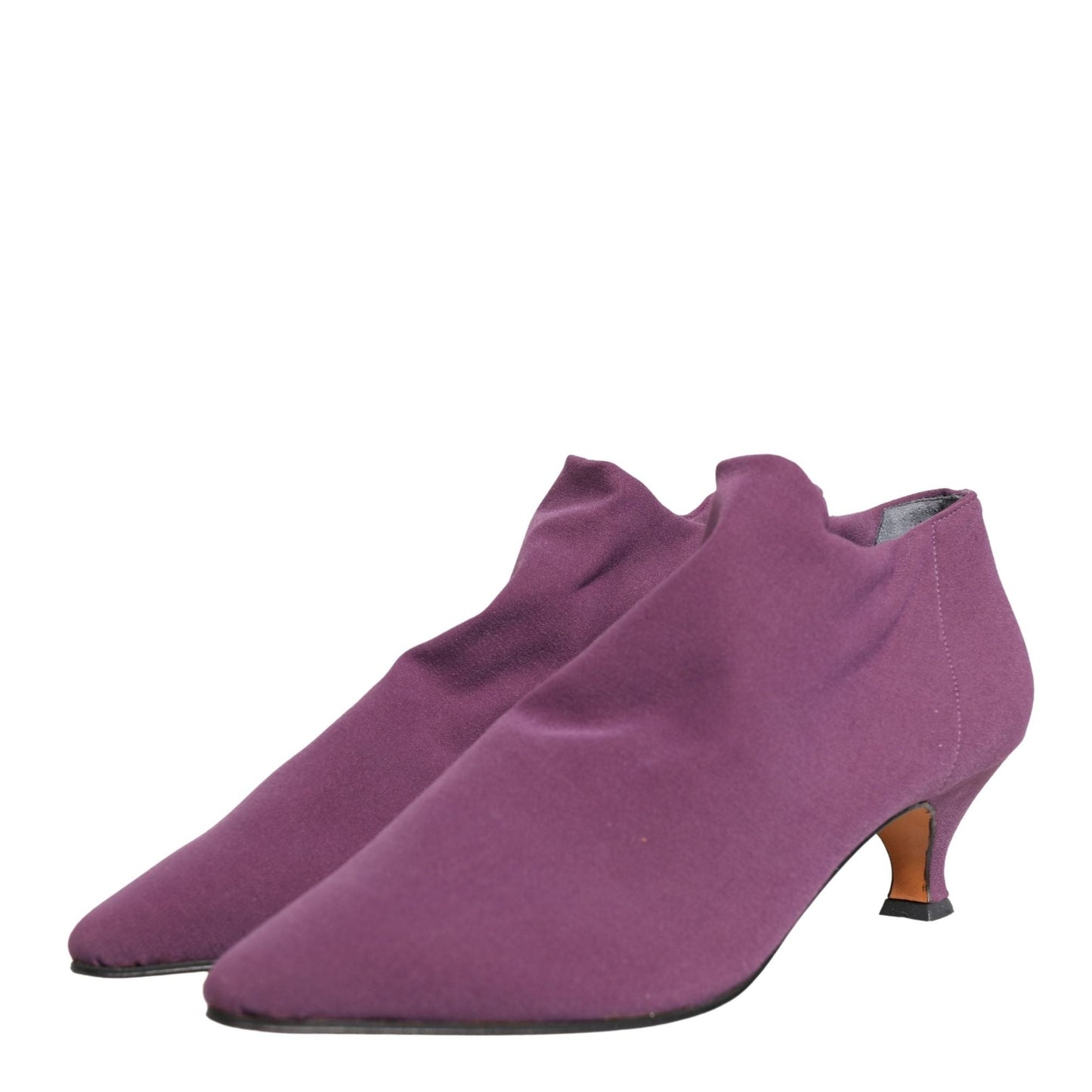 Dolce & Gabbana Shoes Purple Suede Ankle Boots Shoes