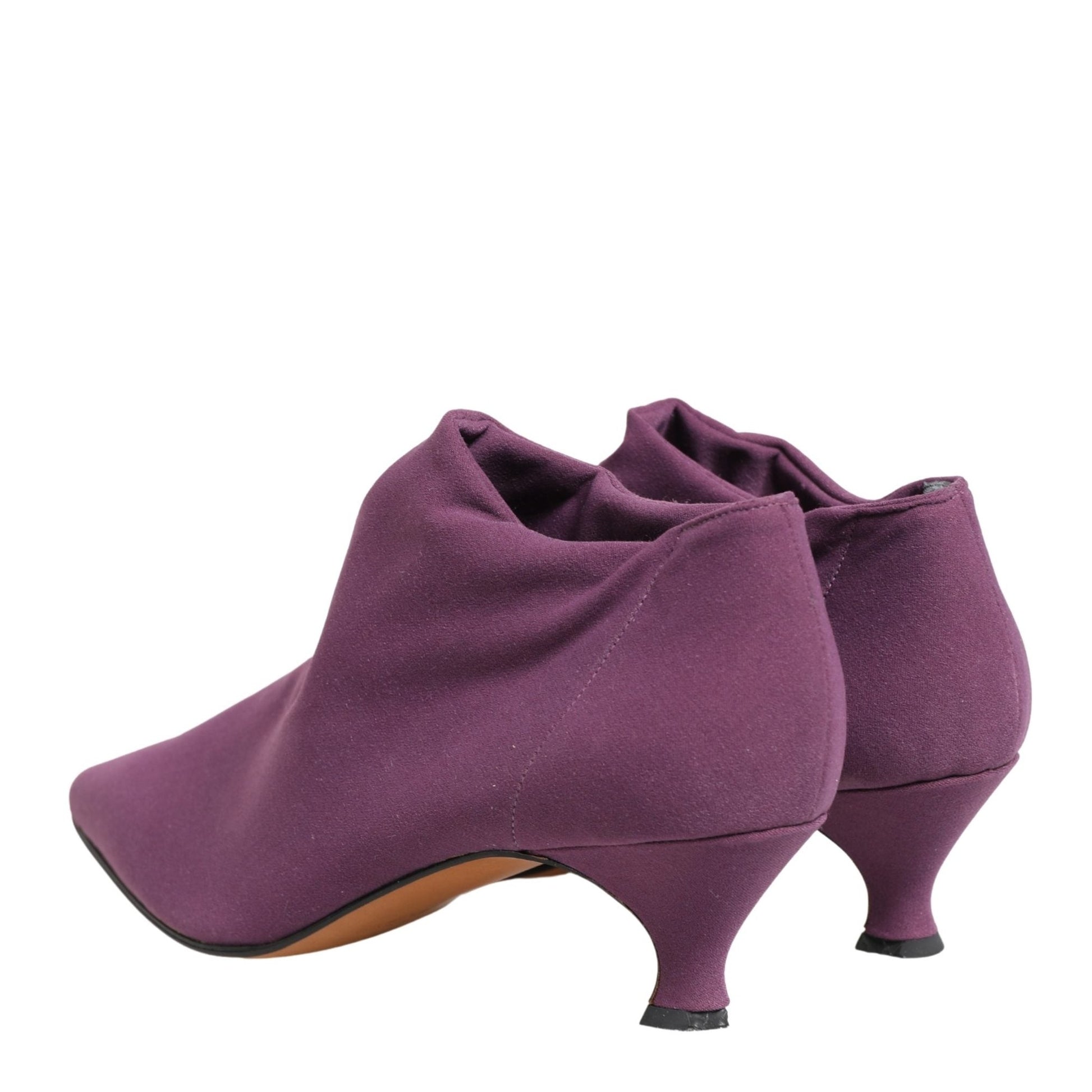 Dolce & Gabbana Shoes Purple Suede Ankle Boots Shoes