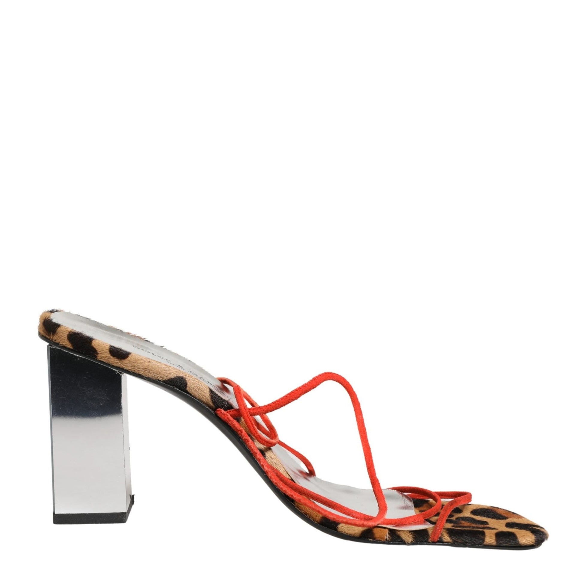 Dolce & Gabbana Multicolor Leather Block Heels Sandals Shoes