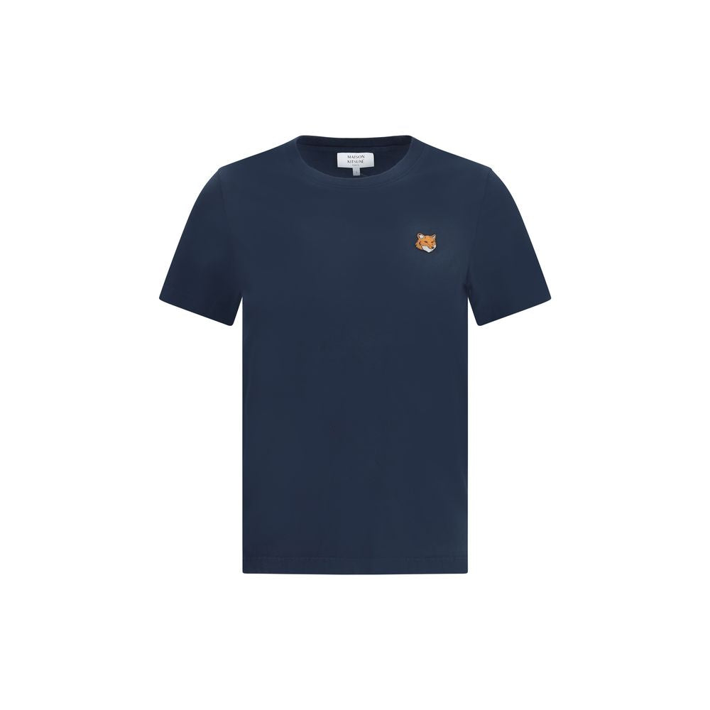 Maison Kitsuné Blue Cotton T-Shirt Maison Kitsuné
