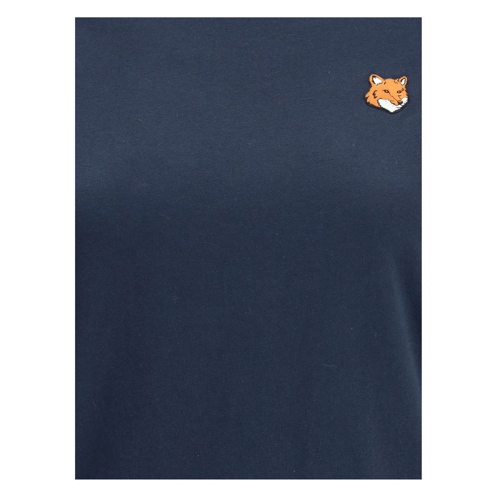 Maison Kitsuné Blue Cotton T-Shirt Maison Kitsuné