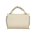 Coccinelle Bianco leather women's handbag with sleek design, top handle, and minimalist style, perfect for everyday use.