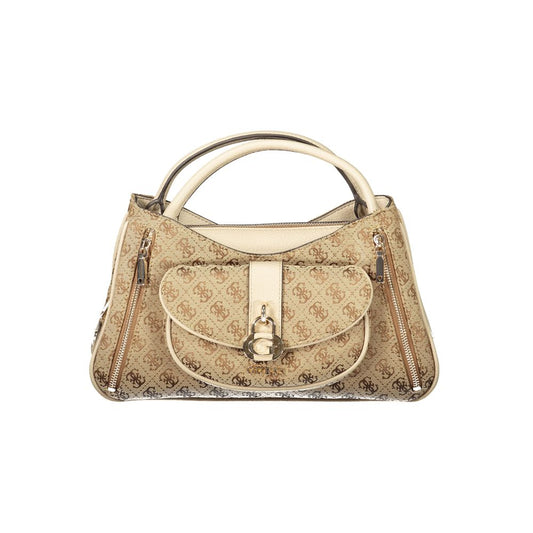Guess Jeans Beige Poliuretano Women Handbag Guess Jeans