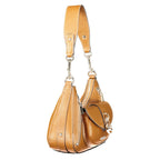 Guess Jeans women's brown polyurethane handbag with sleek design and top handle, perfect for casual or chic outfits.