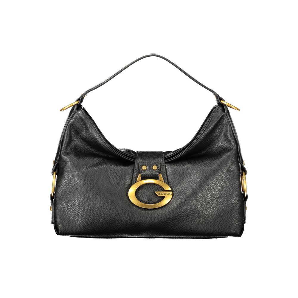 Guess Jeans Nero Poliuretano Women Handbag Guess Jeans