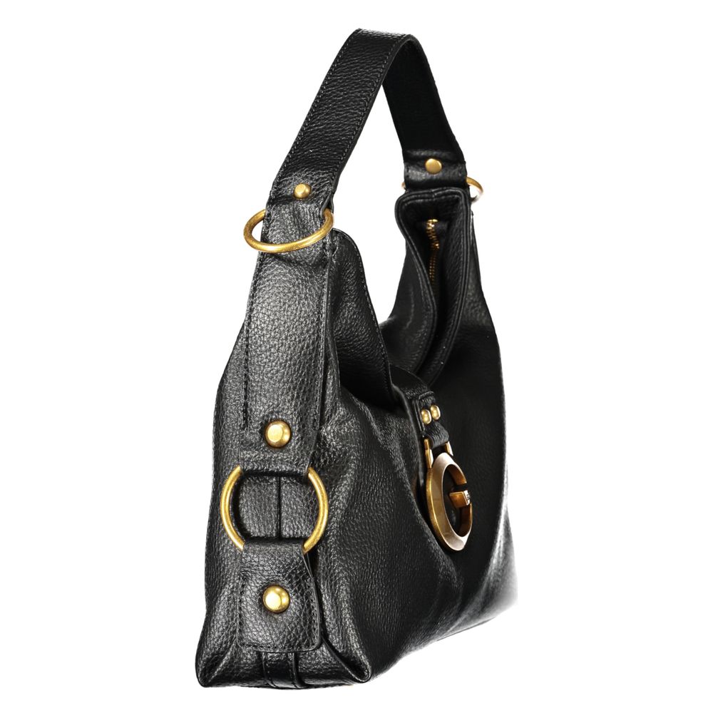 Guess Jeans Nero Poliuretano Women Handbag Guess Jeans