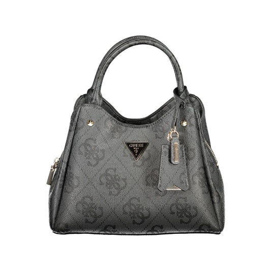 Guess Jeans Nero Poliuretano Women Handbag Guess Jeans