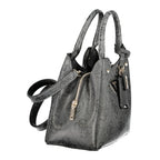 Guess Jeans Nero black polyurethane women’s handbag with sleek design and gold-tone hardware.