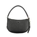 Guess Jeans Nero polyurethane women's handbag with sleek design and top handle, featuring gold-tone hardware and spacious interior.