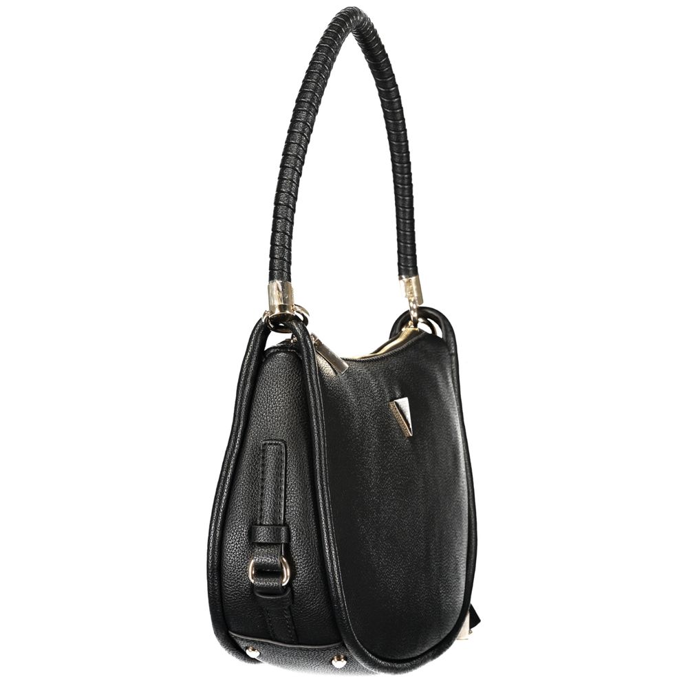 Guess Jeans Nero polyurethane women’s handbag with sleek design and gold-tone hardware, featuring a structured shape and top handle.