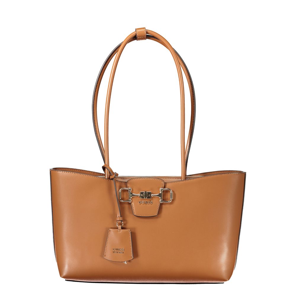 Guess Jeans Marrone Poliuretano Women Handbag
