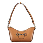Guess Jeans brown polyurethane women's handbag with sleek design and stylish handles, perfect for casual or chic outfits.