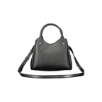 Black Guess Jeans polyurethane women's handbag with sleek design and top handle, featuring a modern, stylish look.