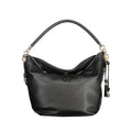 Guess Jeans Nero polyurethane women’s shoulder bag with sleek design and gold-tone hardware, featuring a stylish and functional accessory.