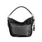 Guess Jeans Nero polyurethane women’s shoulder bag with sleek design and gold-tone hardware, featuring a stylish and functional accessory.
