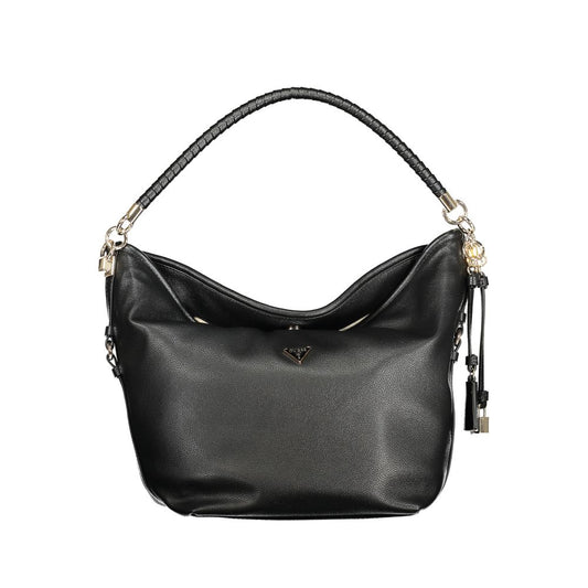 Guess Jeans Nero Polyurethane Women Shoulder Bag Guess Jeans