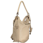 Beige Guess Jeans women's handbag made of polyurethane, featuring a stylish and functional accessory for casual and chic outfits.
