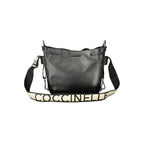 Brown leather Coccinelle women's bag with sleek design and subtle branding, featuring a top handle and spacious interior.