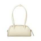 Coccinelle Viola leather women's handbag with sleek design and gold-tone hardware, featuring top handle and adjustable shoulder strap.