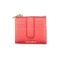 Coccinelle Rosso leather women's wallet with multiple card slots and zip coin compartment, stylish and compact accessory