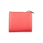 Coccinelle Rosso leather women's wallet with multiple card slots and a sleek, compact design.