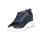 Fila Blu Polyurethane men's sneaker featuring a sleek design with blue and white accents and a comfortable rubber sole.