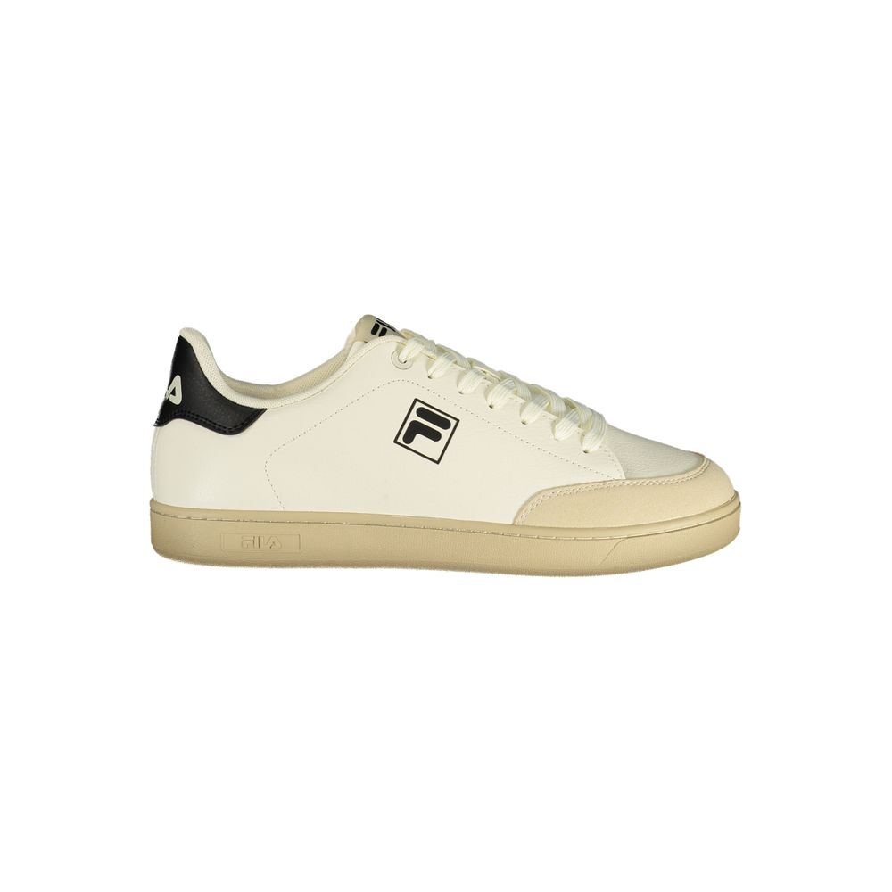Fila Bianco Poliestere Uomo sneaker featuring a sleek white polyester design and sporty silhouette.