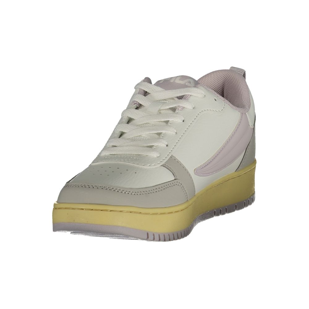 Fila Bianco women’s polyurethane sneaker with white upper and sporty design, ideal for casual and athletic wear.
