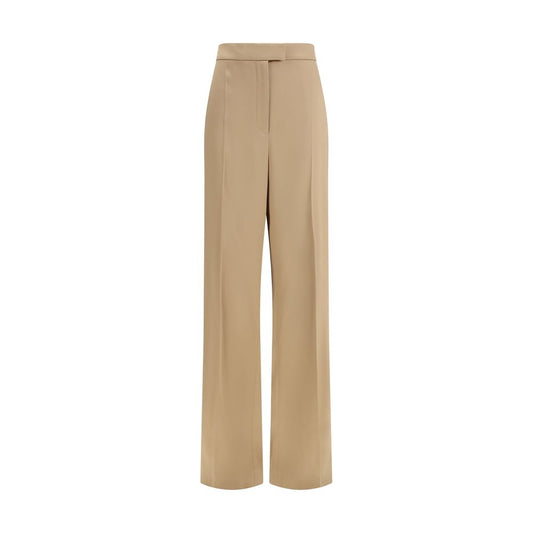 Valentino Garavani Beige Silk Dress Pants Valentino Garavani