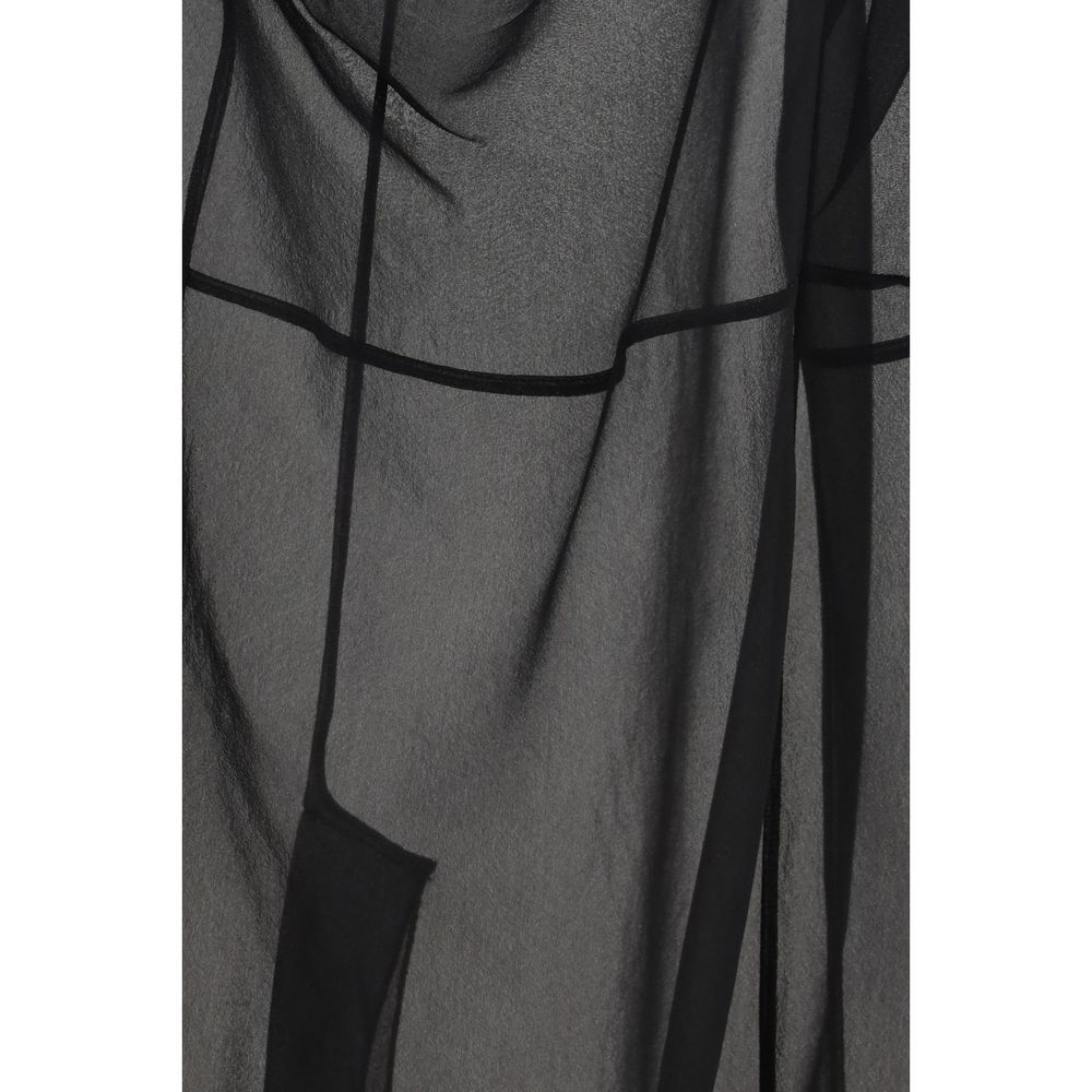 Prada Black Polyester Midi Skirt Prada