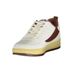White Fila Bianco men's sneaker with polyurethane upper, featuring a sleek sporty design and comfortable lacing system.
