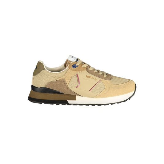 Gas Beige Polyurethane Men Sneaker Gas