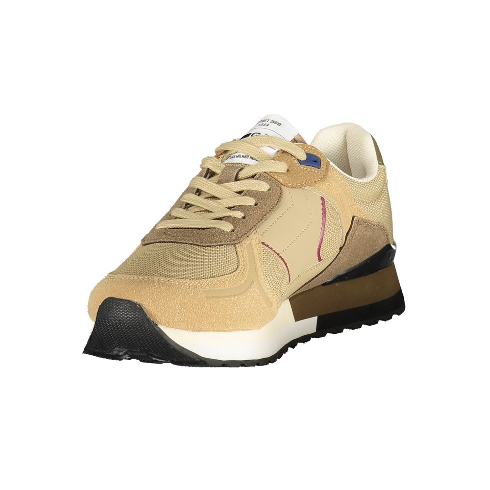 Gas Beige Polyurethane Men Sneaker - Eljoys Fashion 