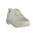White Fila men's polyester sneaker with breathable material and sporty design, featuring a cushioned sole and lace-up closure.