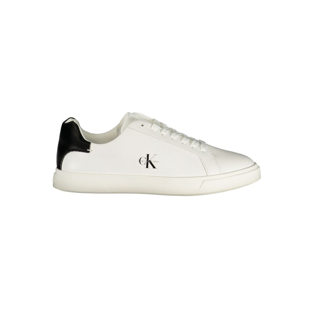 Calvin Klein Bianco Poliuretano Donna sneaker with white synthetic upper, stylish design, and comfortable sole.
