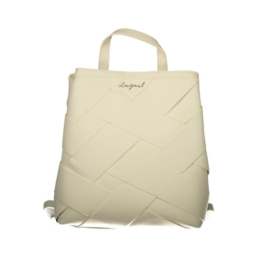 Desigual Bianco Poliuretano Female Mini Backpack Desigual