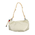 Desigual ecru polyurethane women's handbag with stylish design and top handles, showcasing a fashionable accessory for everyday use.