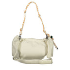 Desigual ecru polyurethane women's handbag with textured design and top handle, stylish and functional accessory.