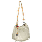 Desigual Ecru polyurethane women's handbag with textured surface and stylish design, suitable for casual and formal occasions.