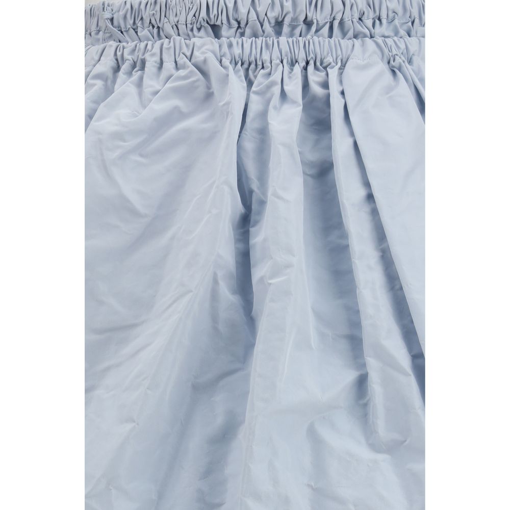 Prada Blue Silk Long Skirt Prada