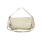 Desigual white polyurethane women's shoulder bag with adjustable strap and stylish design, perfect for everyday use.