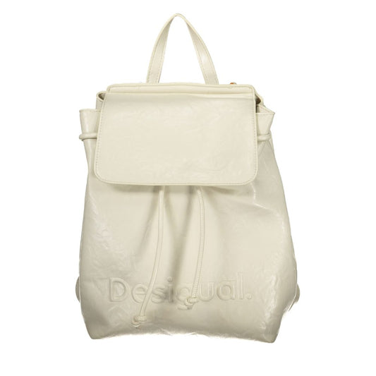 Desigual Ecru Polyurethane Women Backpack Desigual
