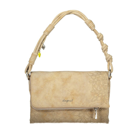 Desigual Beige Polyurethane Women Handbag Desigual