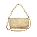 Desigual beige polyurethane women's shoulder bag with adjustable strap and stylish design, perfect for casual or formal wear.