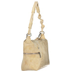 Desigual beige polyurethane women's shoulder bag with adjustable strap and stylish design, suitable for everyday use.