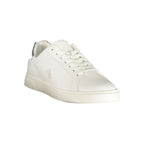 Calvin Klein Bianco Donna sneaker made of white polyurethane with a sleek, casual design and minimal branding.