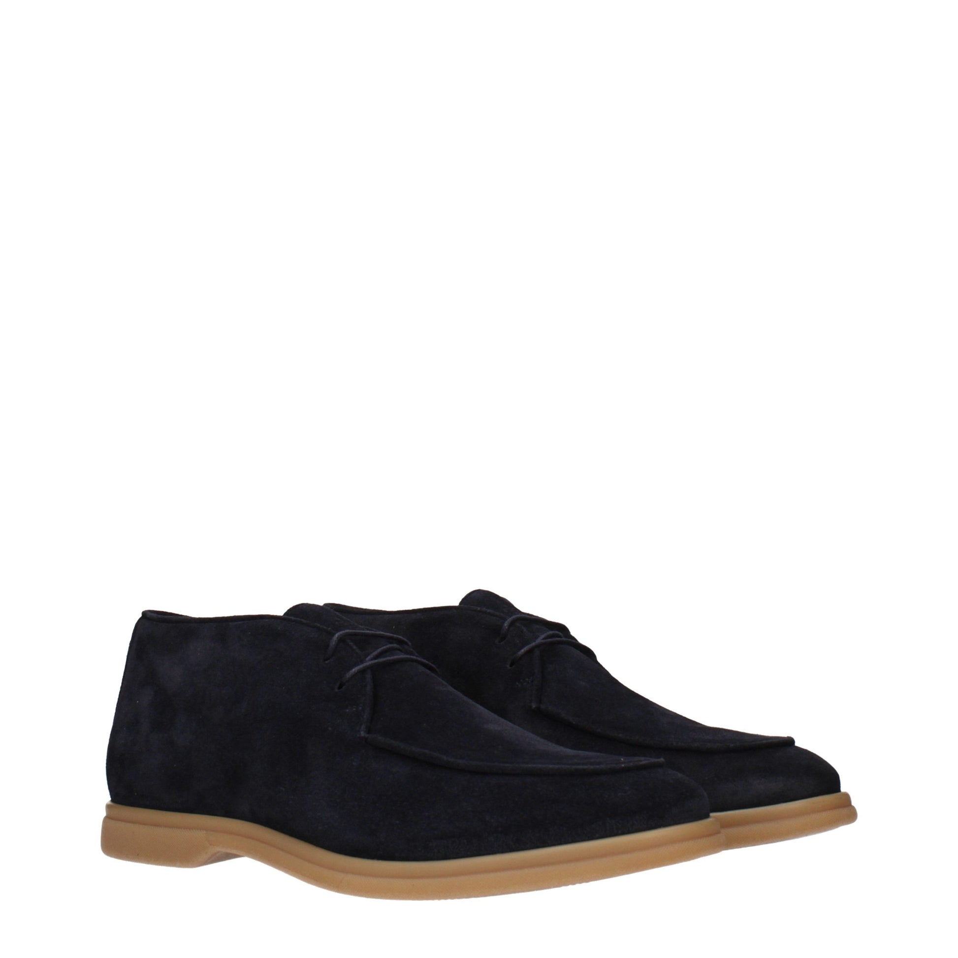 Eleventy Blue Leather Oxfords And Derbies Eleventy