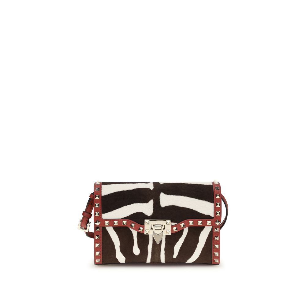 Valentino Garavani Multicolor Calf Leather Bos Taurus Shoulder Bag Valentino Garavani