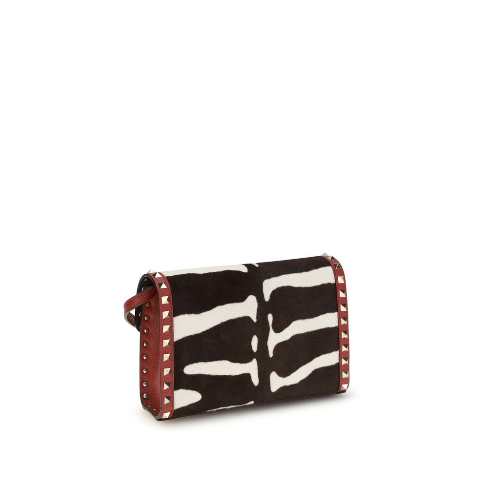Valentino Garavani Multicolor Calf Leather Bos Taurus Shoulder Bag Valentino Garavani